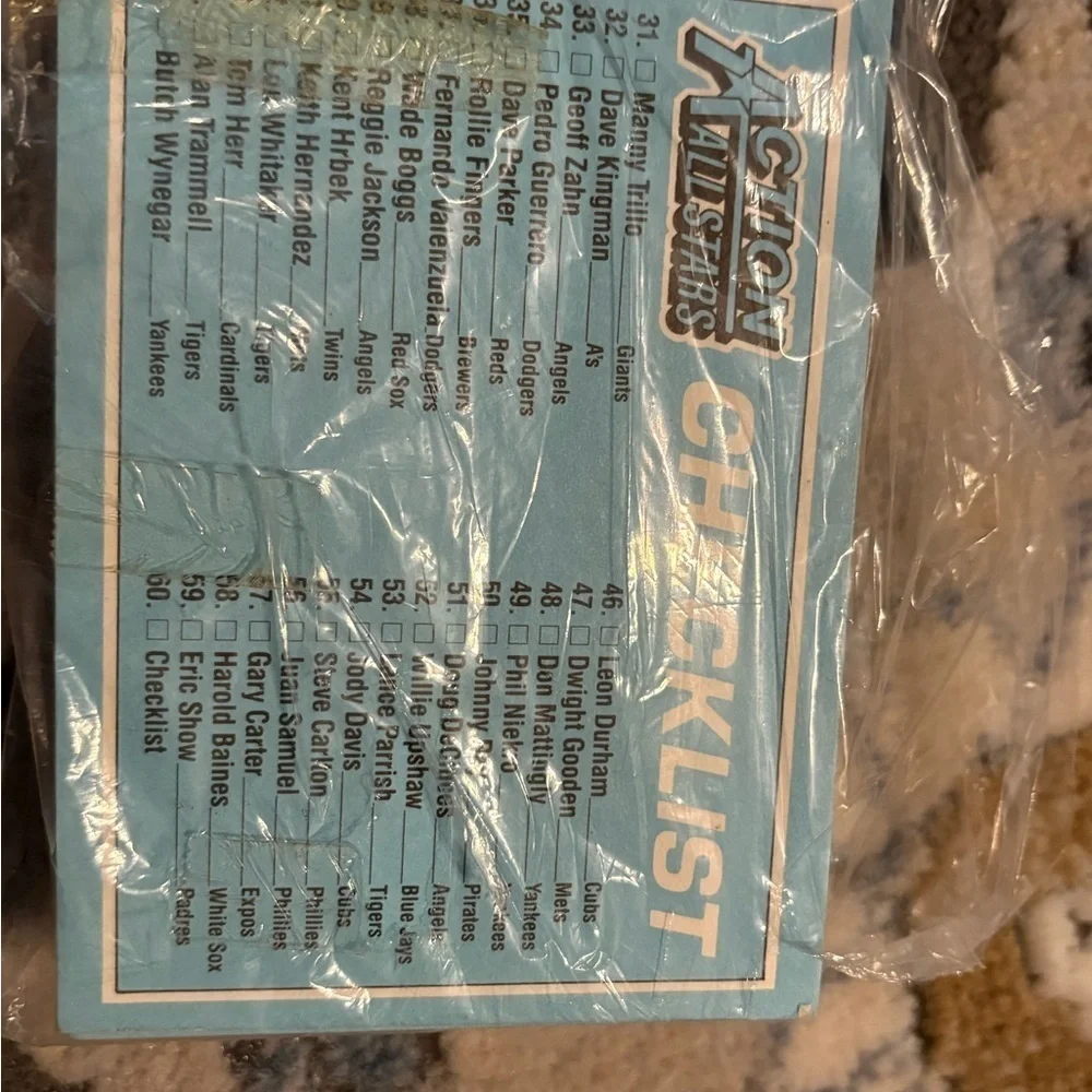 Vintage 1985 Donruss action all stars 3x5 stack